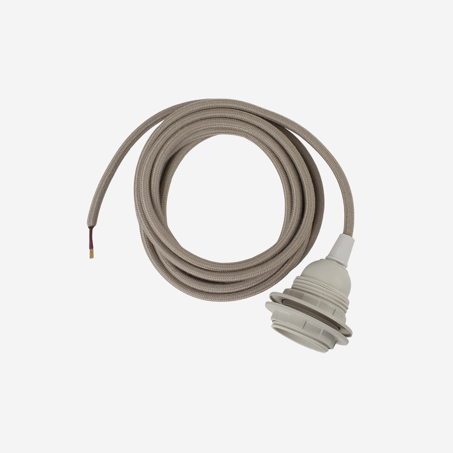 Fabric Cord w Socket E27 Cashmere