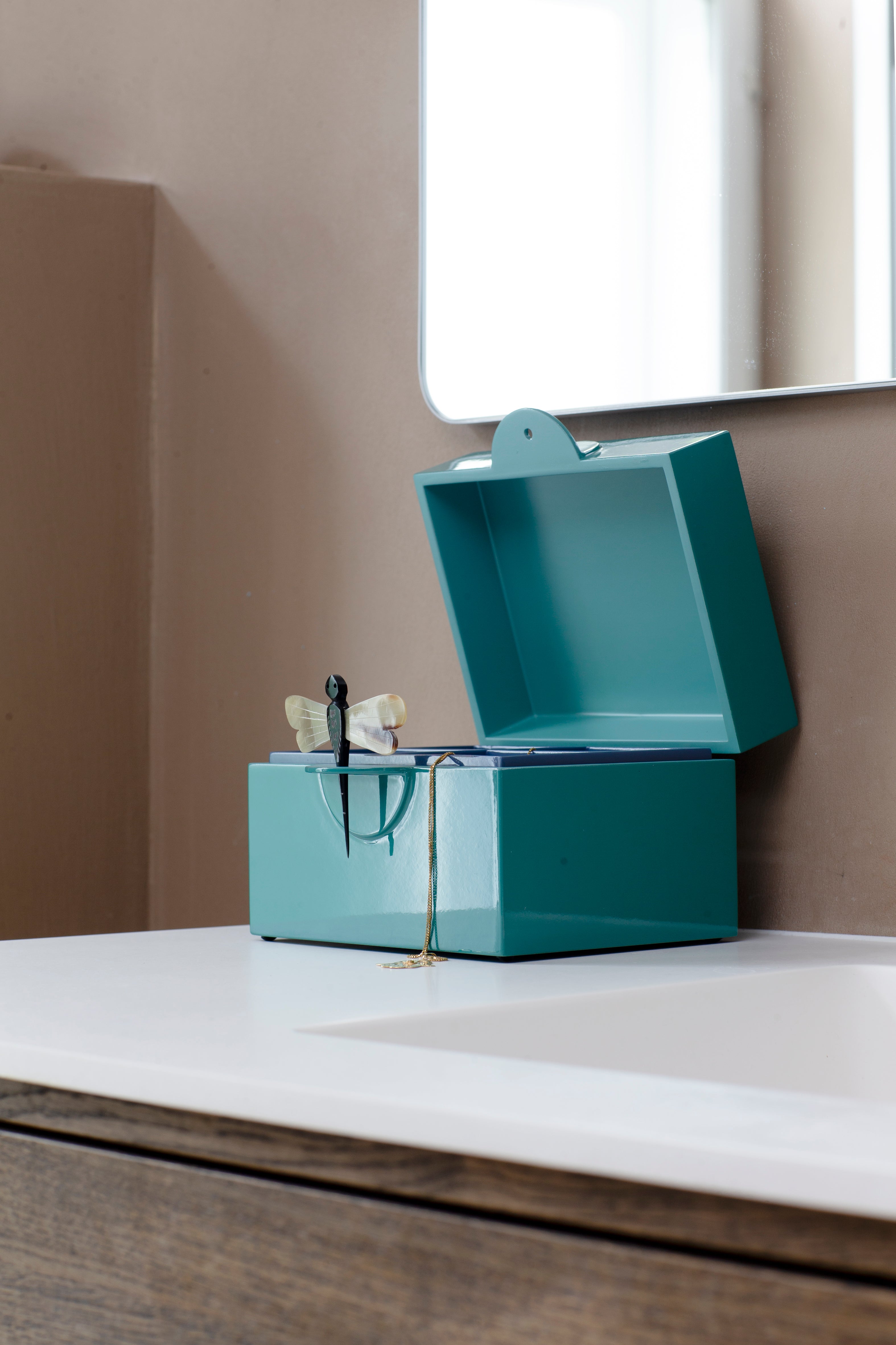Lacquer Box B Dark Turquoise