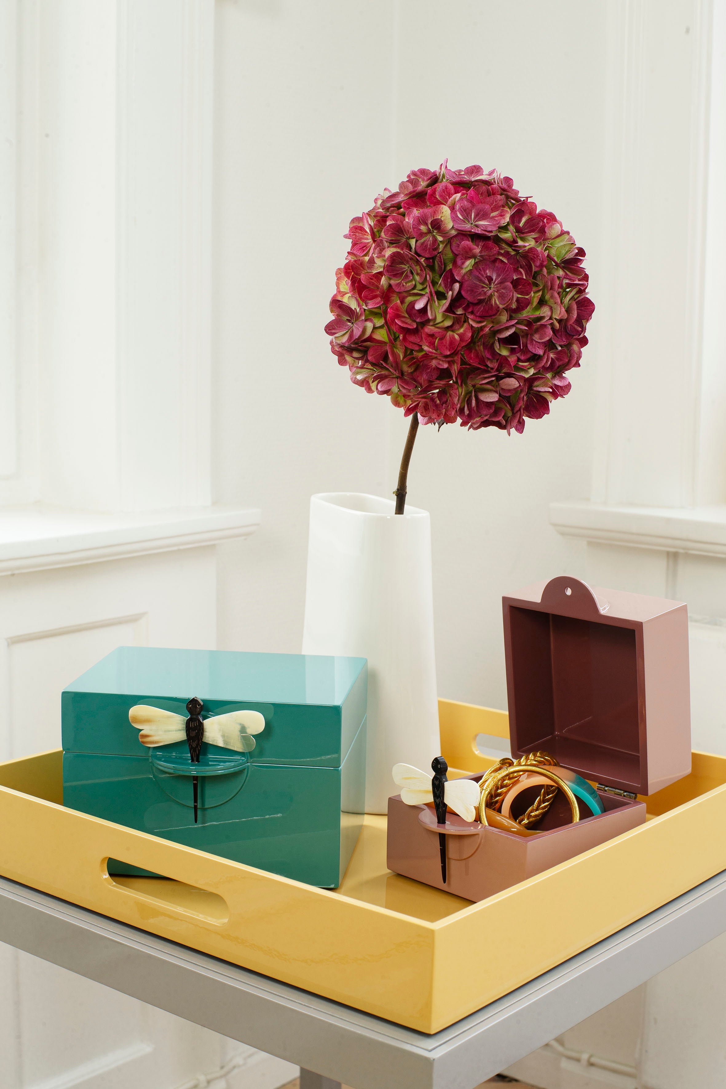 Lacquer Tray 40x40 Sun