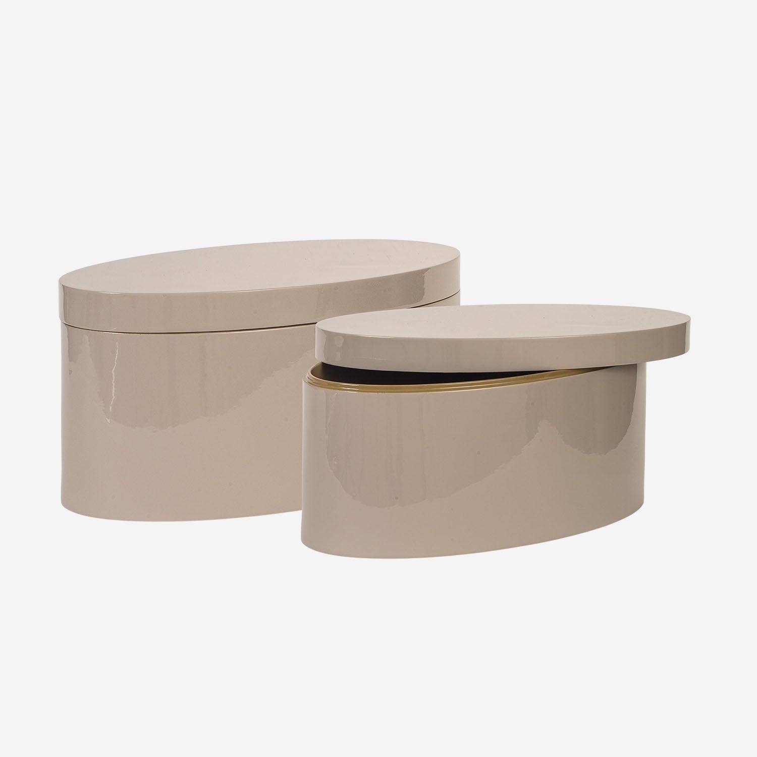 Oval Boxes Cashmere Set w 2 pcs.