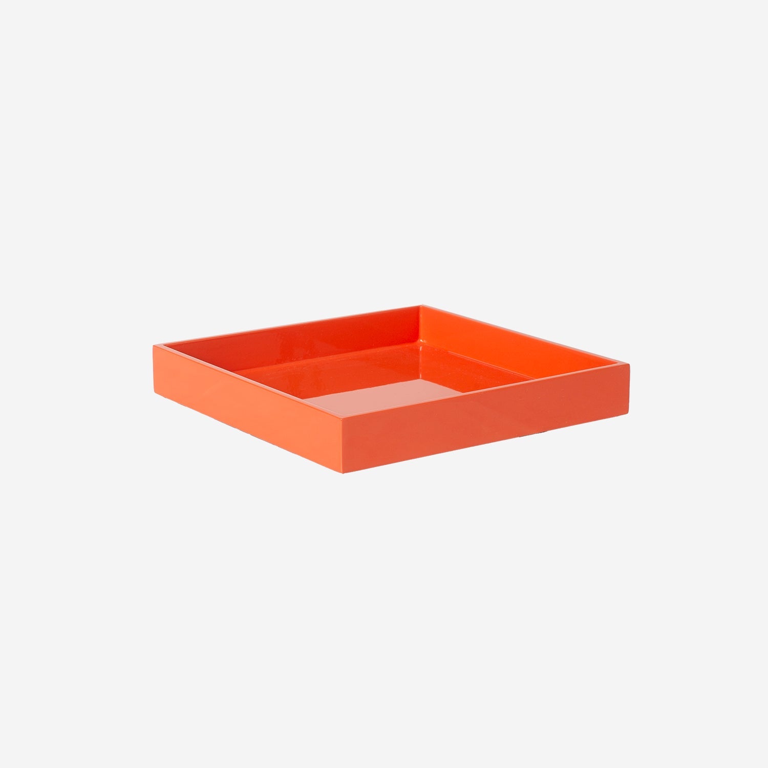 Lacquer Tray 20x20 Orange