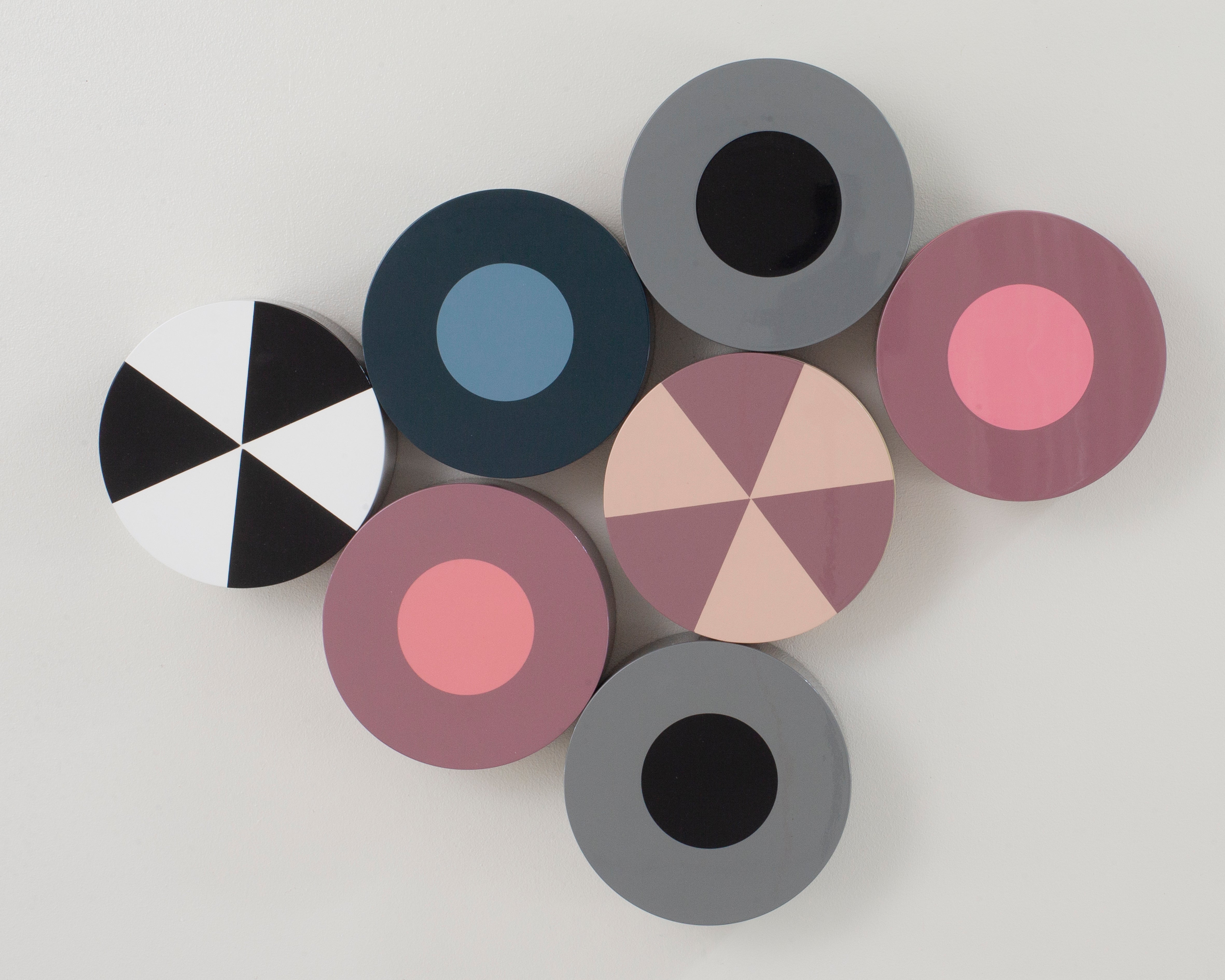 Round Lacquer Box w Circle Dark Petrol