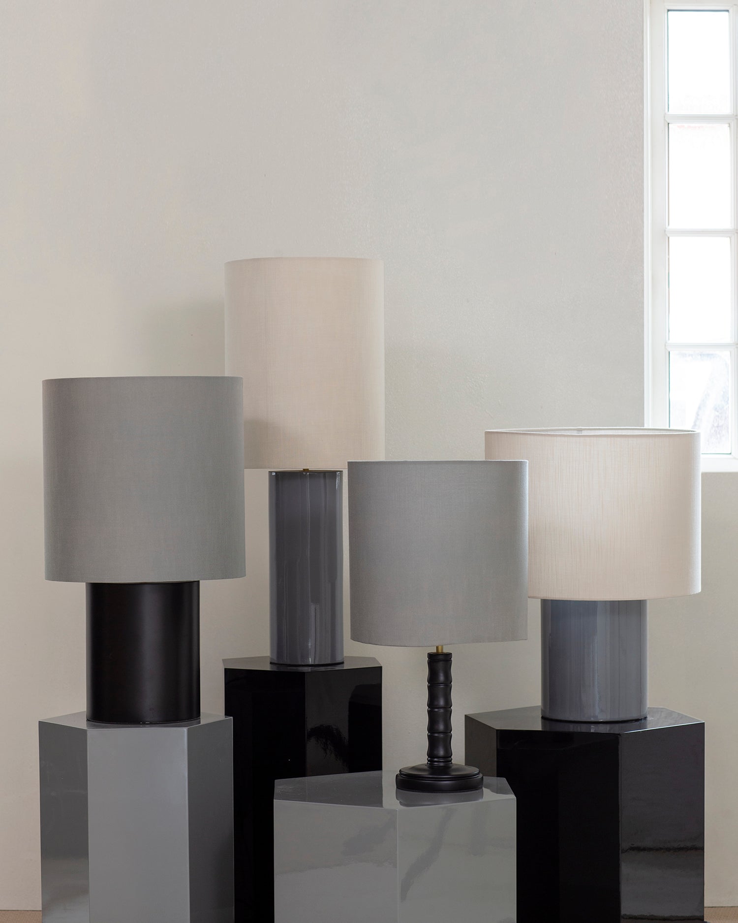 Lamp Base Fat Mat Black