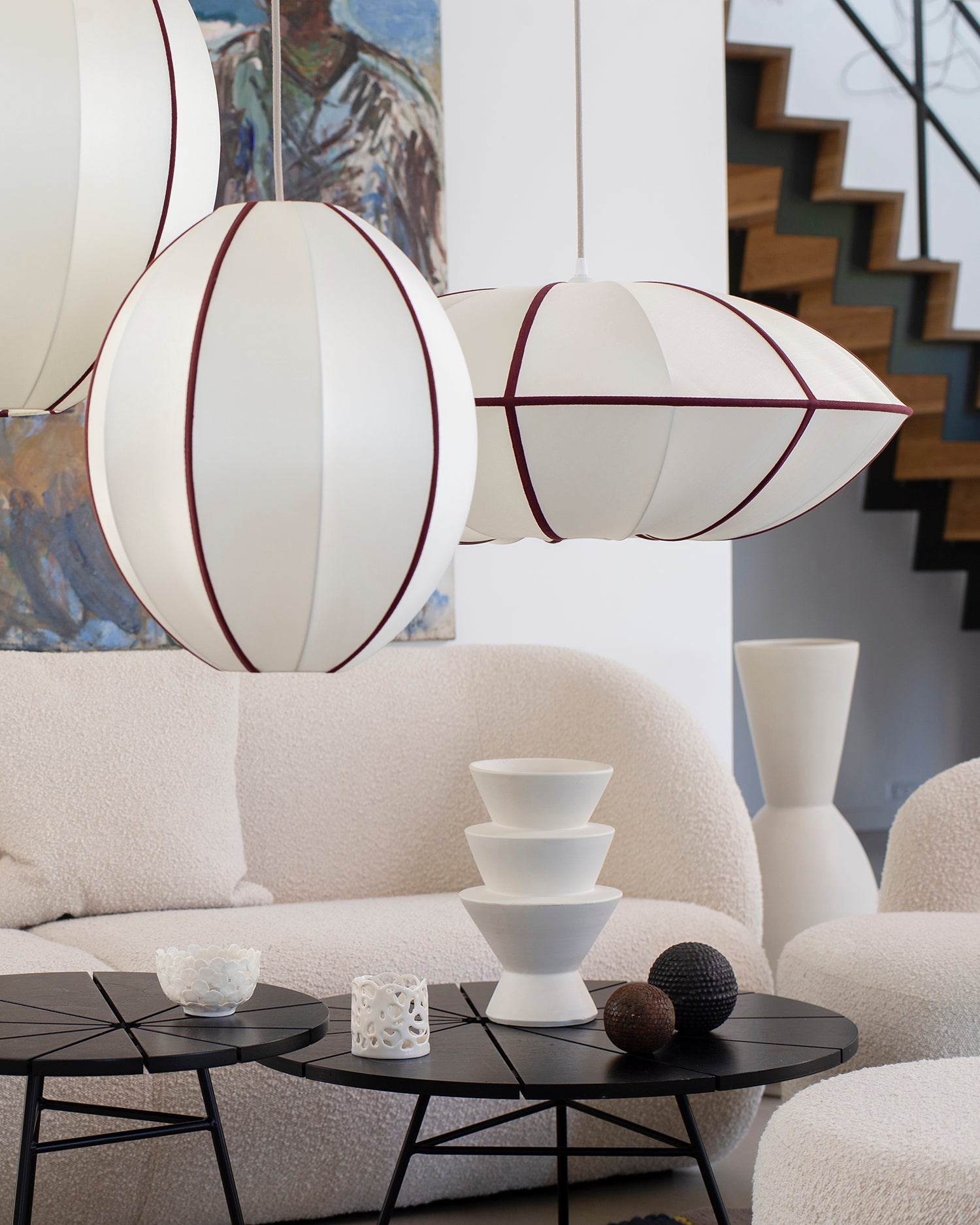 Lamp Shade Indochina Offwhite/Bordeaux UFO