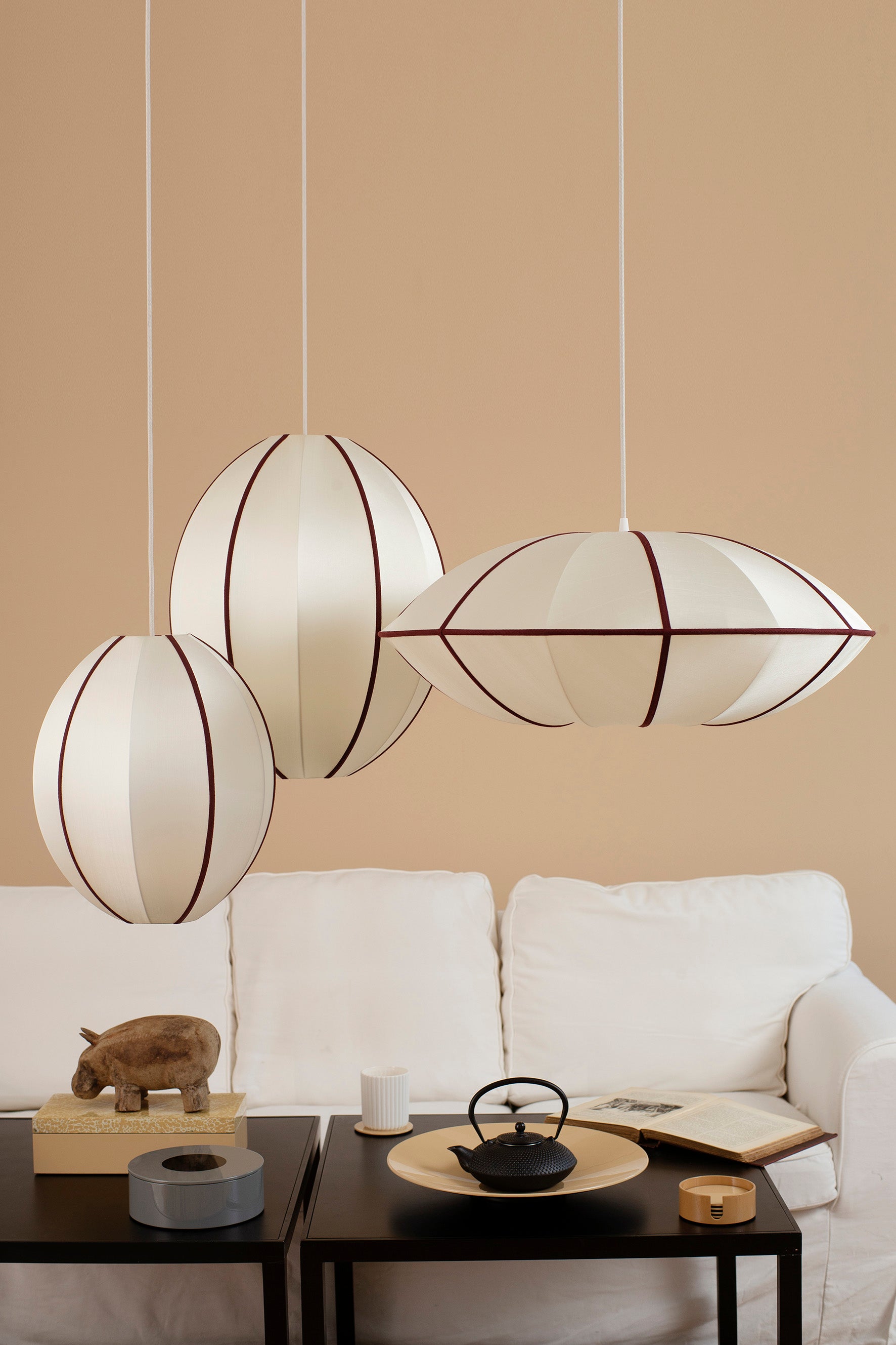 Lamp Shade Indochina Offwhite/Bordeaux UFO