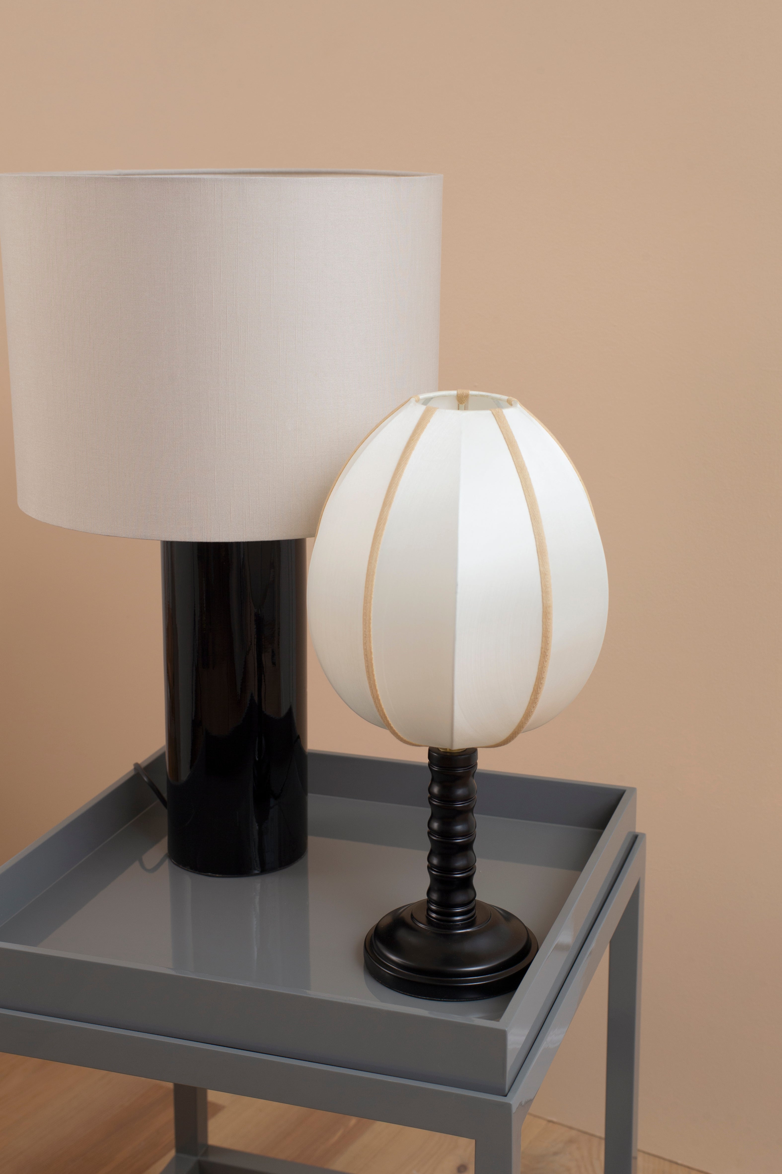 Lamp Shade Raw Silk Sand 40x30 cm