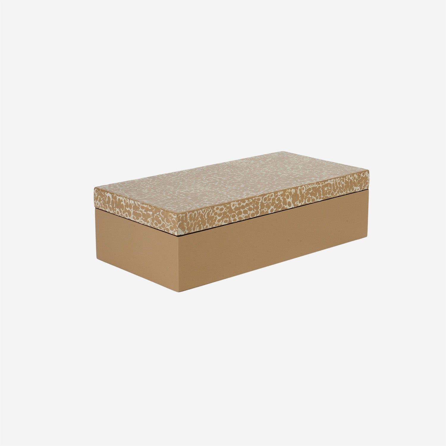 Lacquer box w lid Eggshell, Camel
