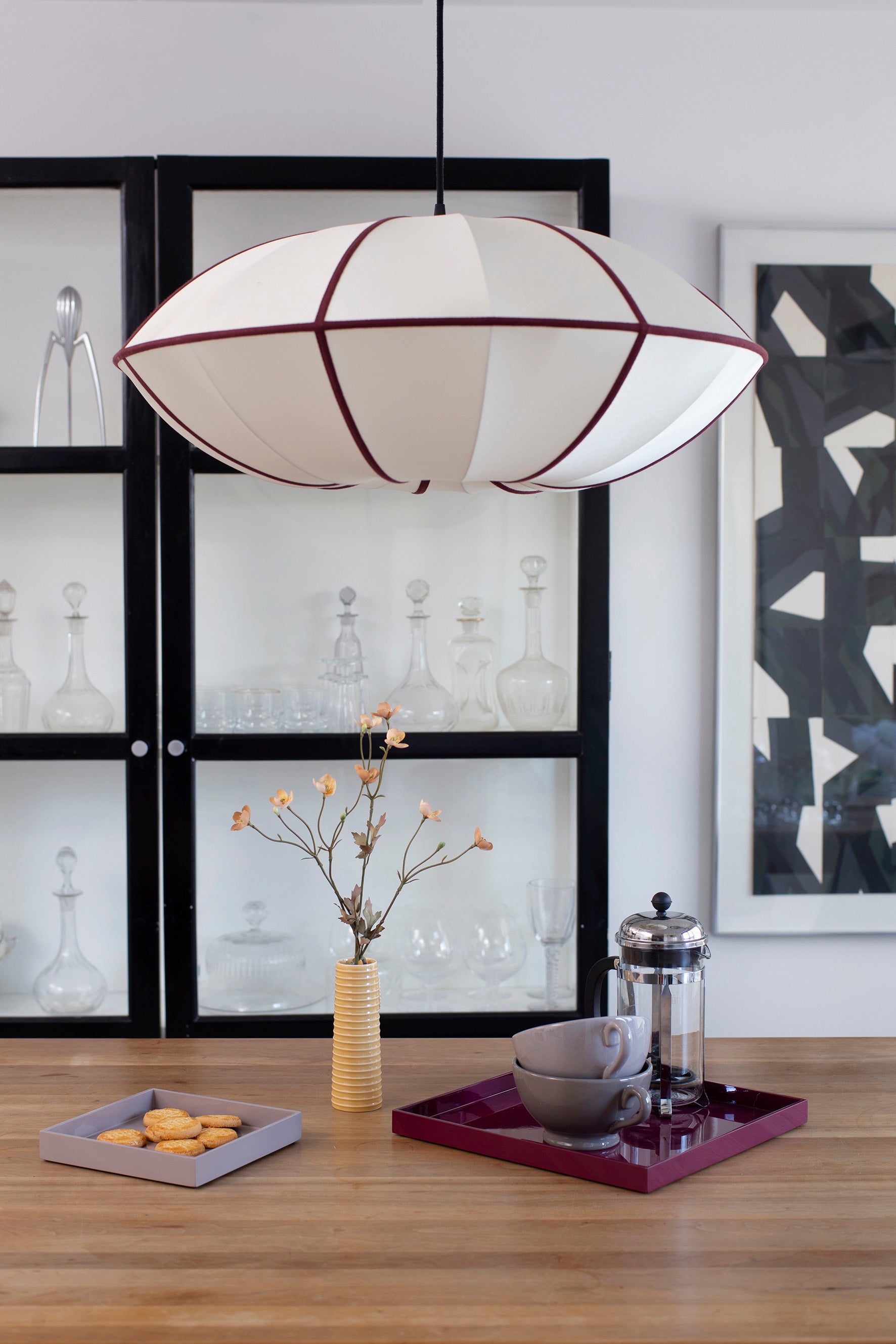 Lamp Shade Indochina Offwhite/Bordeaux UFO