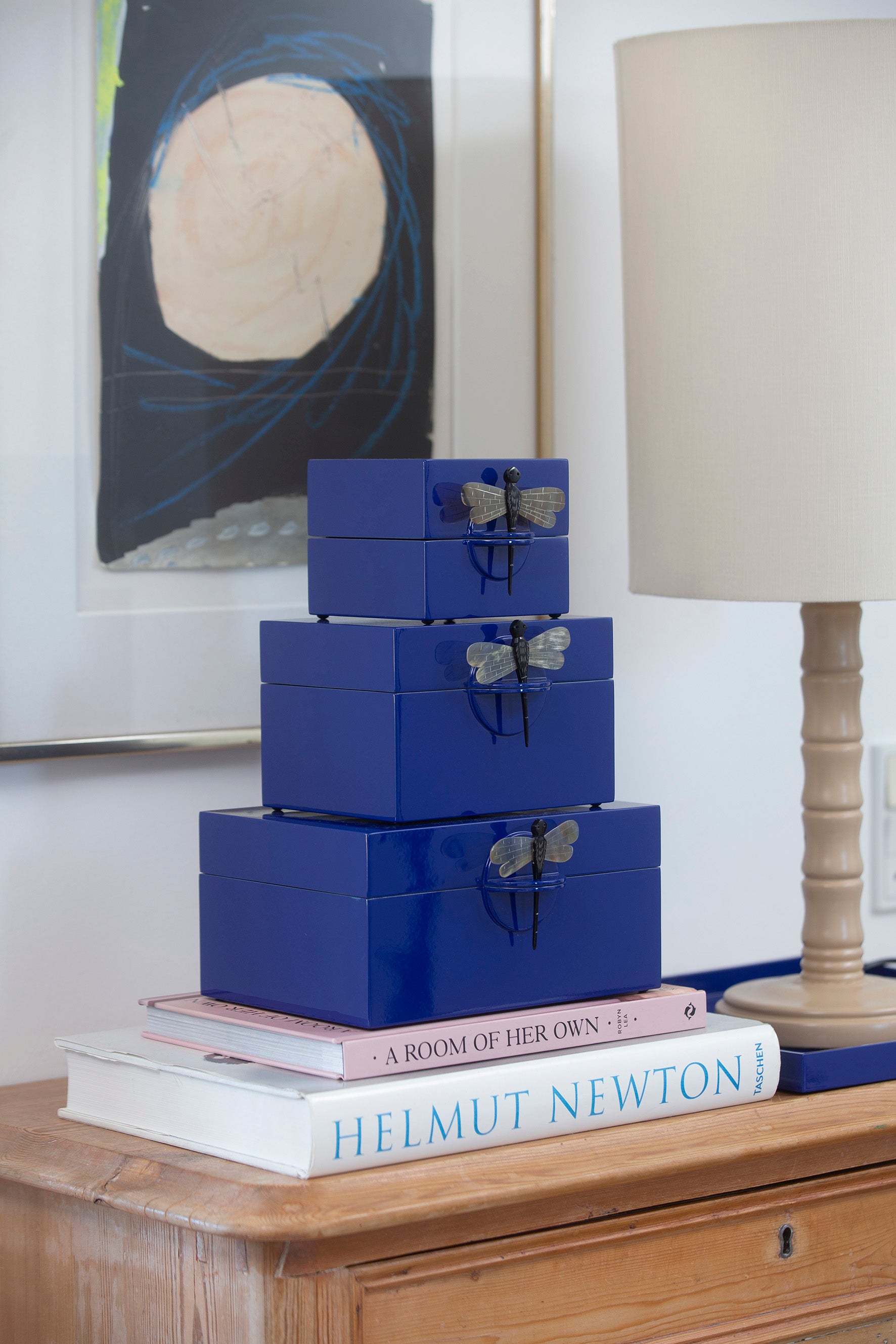 Lacquer Box XL Blue Ink