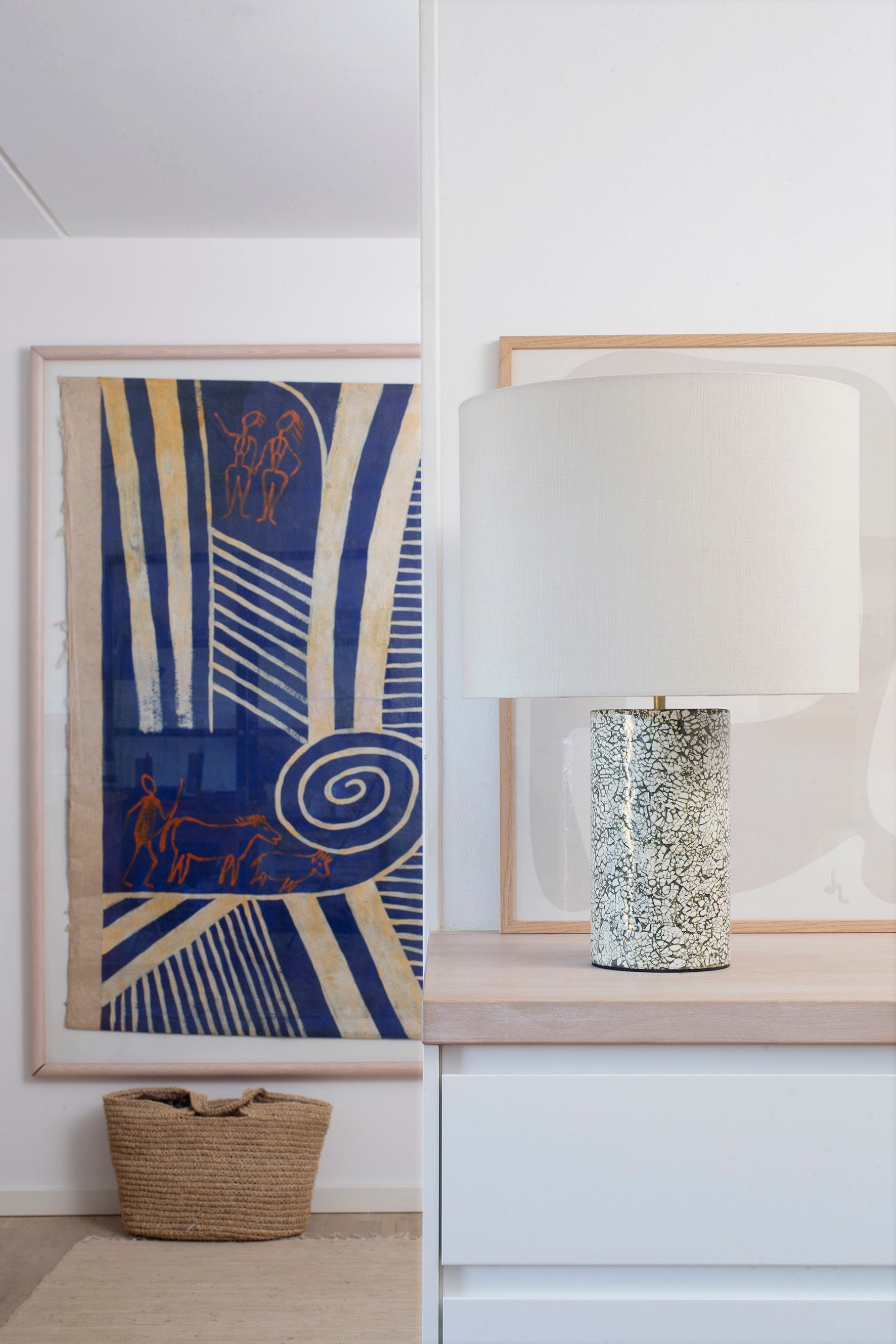 Lamp Shade Raw Silk Sand 40x30 cm