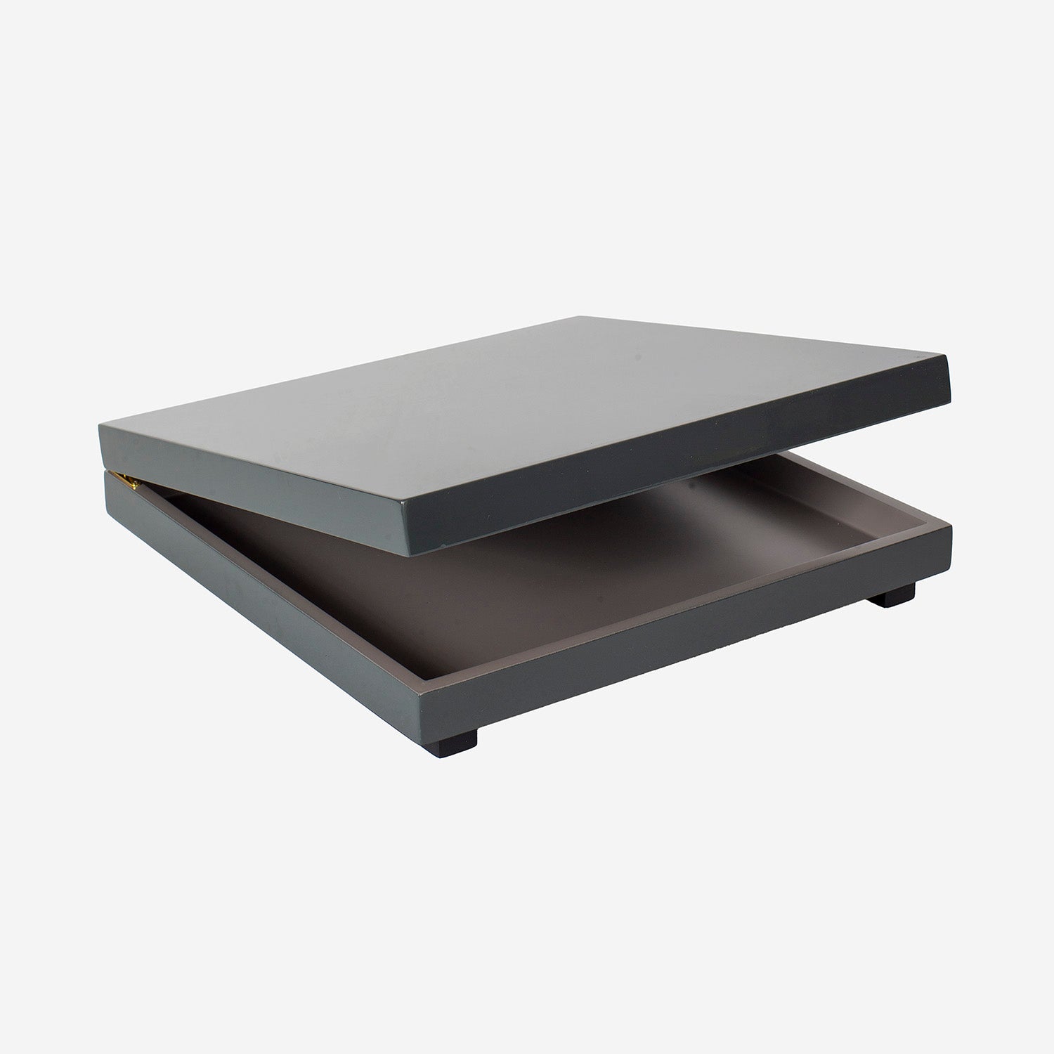 Large square box w long leg, coal