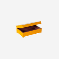 Lacquer box w hinge corner B Mango - color swatch