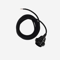 Fabric Cord w Socket E27 Black - color swatch