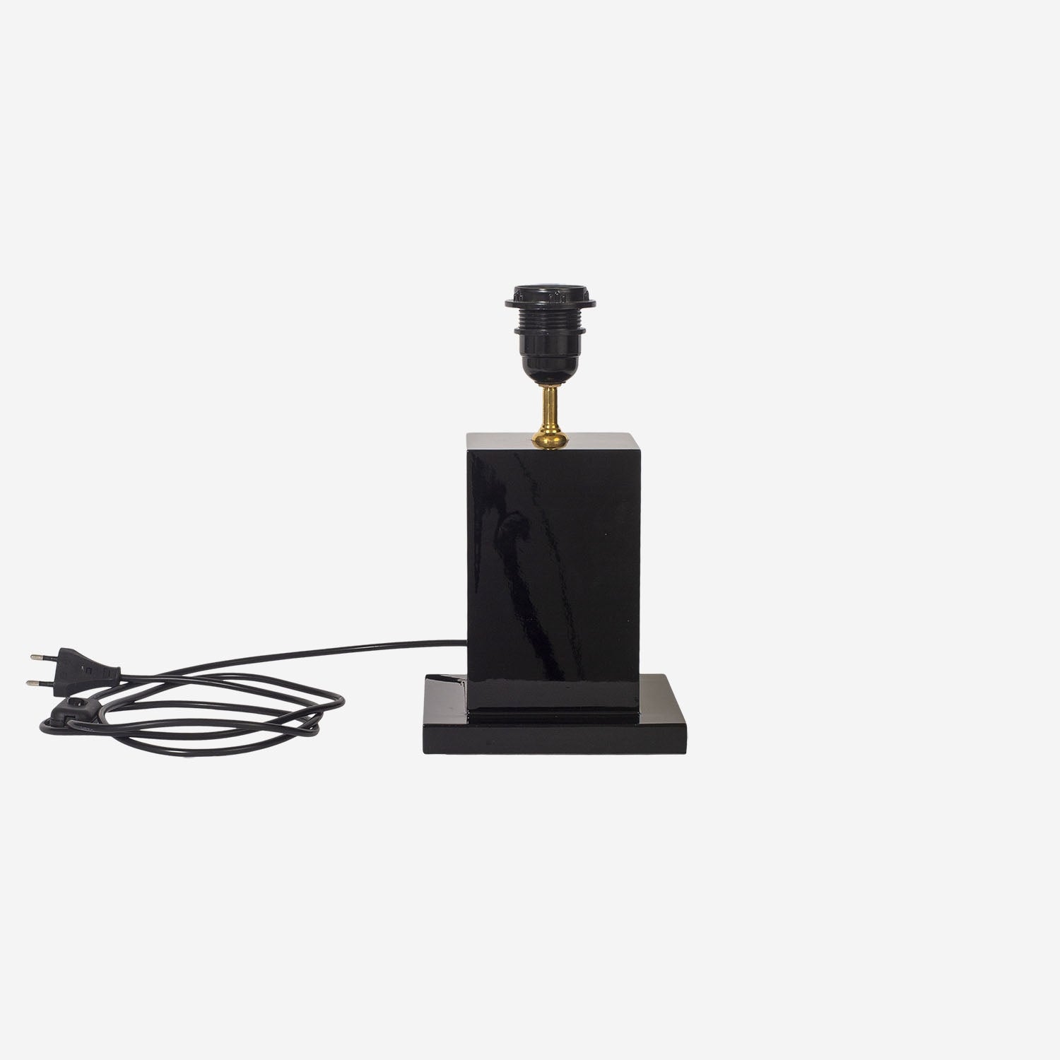 Lamp Base Square Black