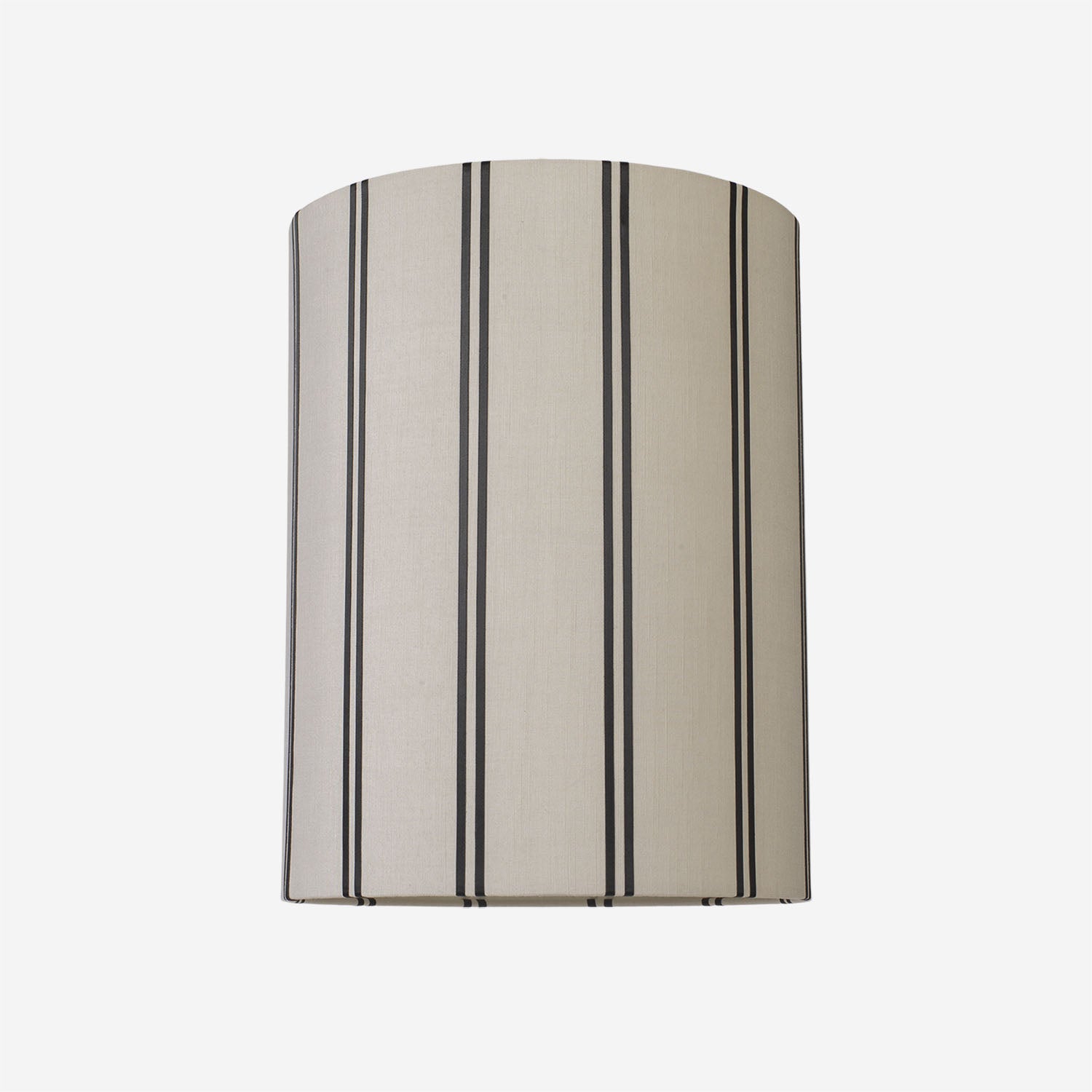 Lamp Shade Raw Silk Sand w Black Stripe 30x39 cm