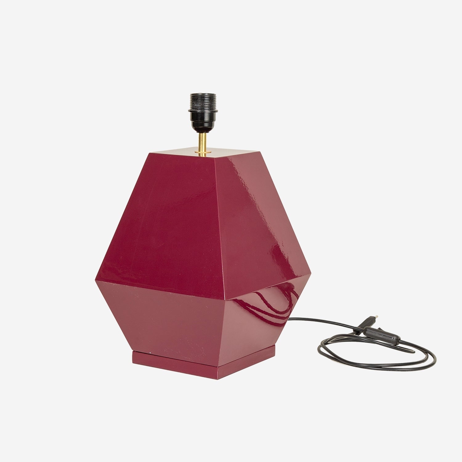 Hexagon lamp base, beetroot