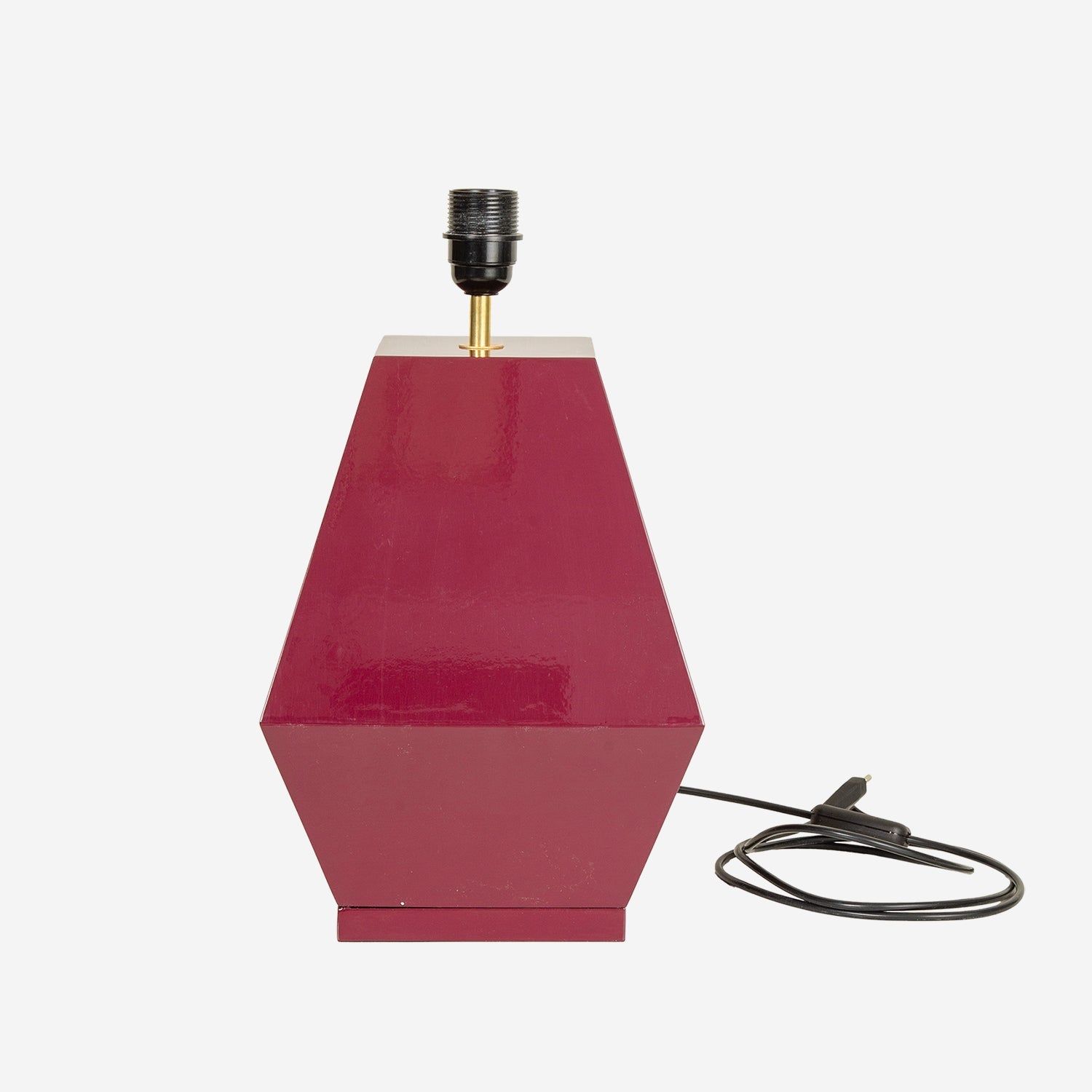 Hexagon lamp base, beetroot