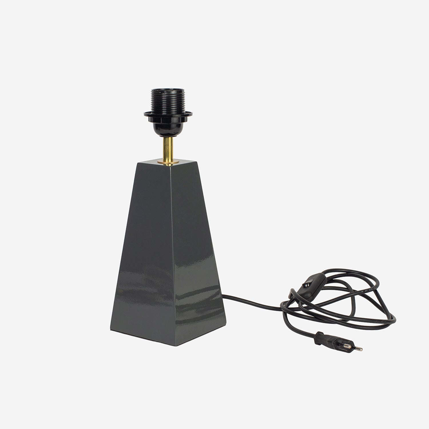Trapezium lamp base, coal
