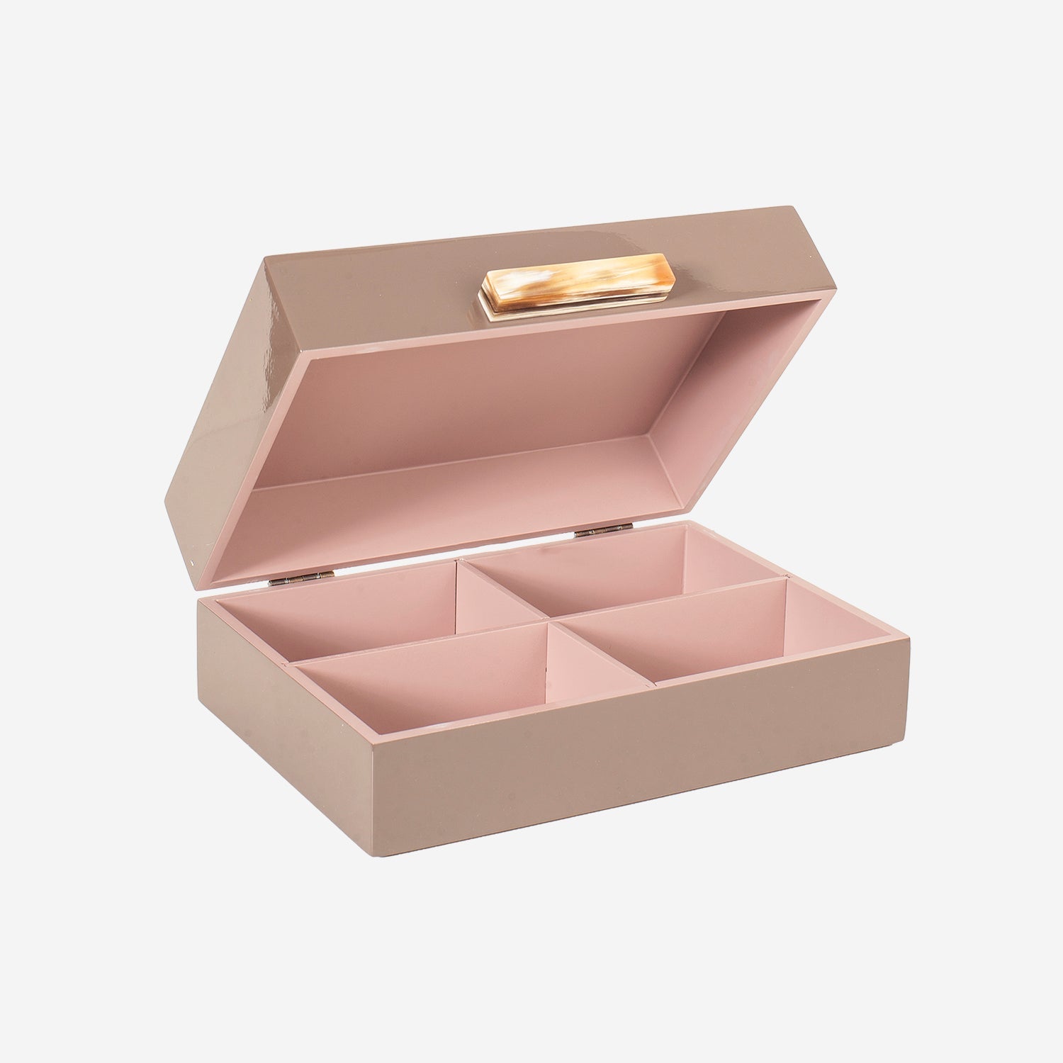 Lacquer Box w Horn stick, Earth