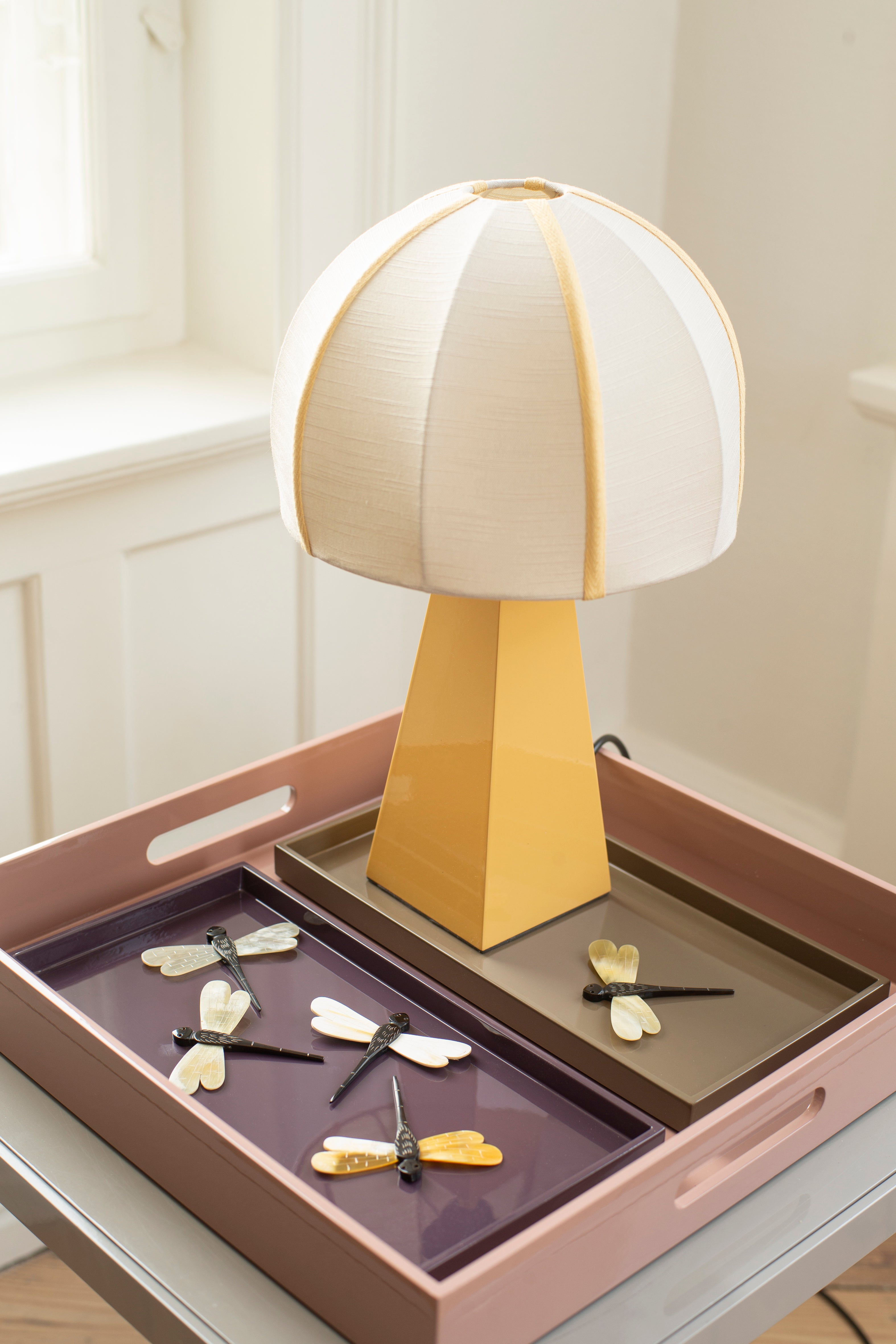 Trapezium lamp base, sun