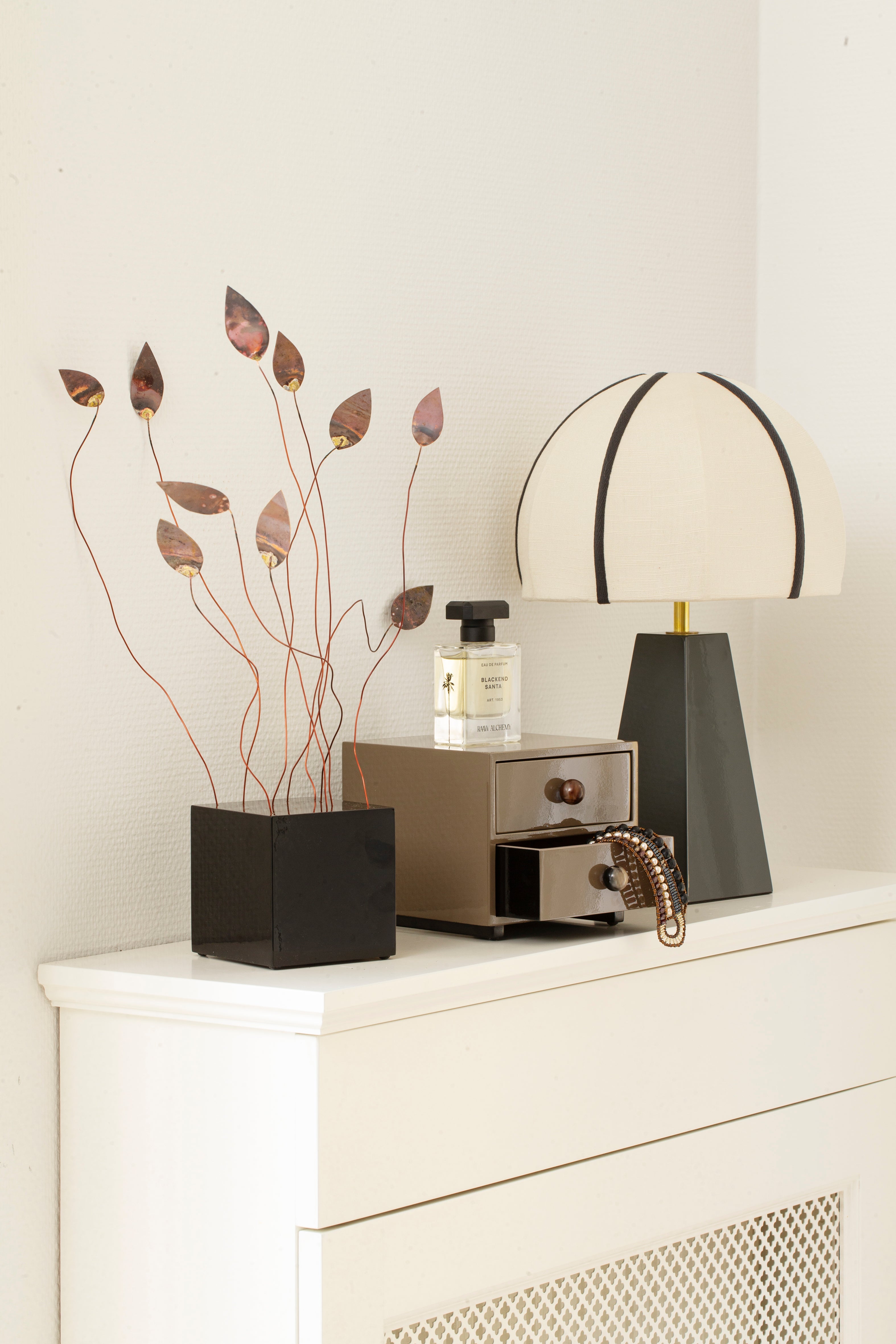 Mushroom lampshade sand/coal