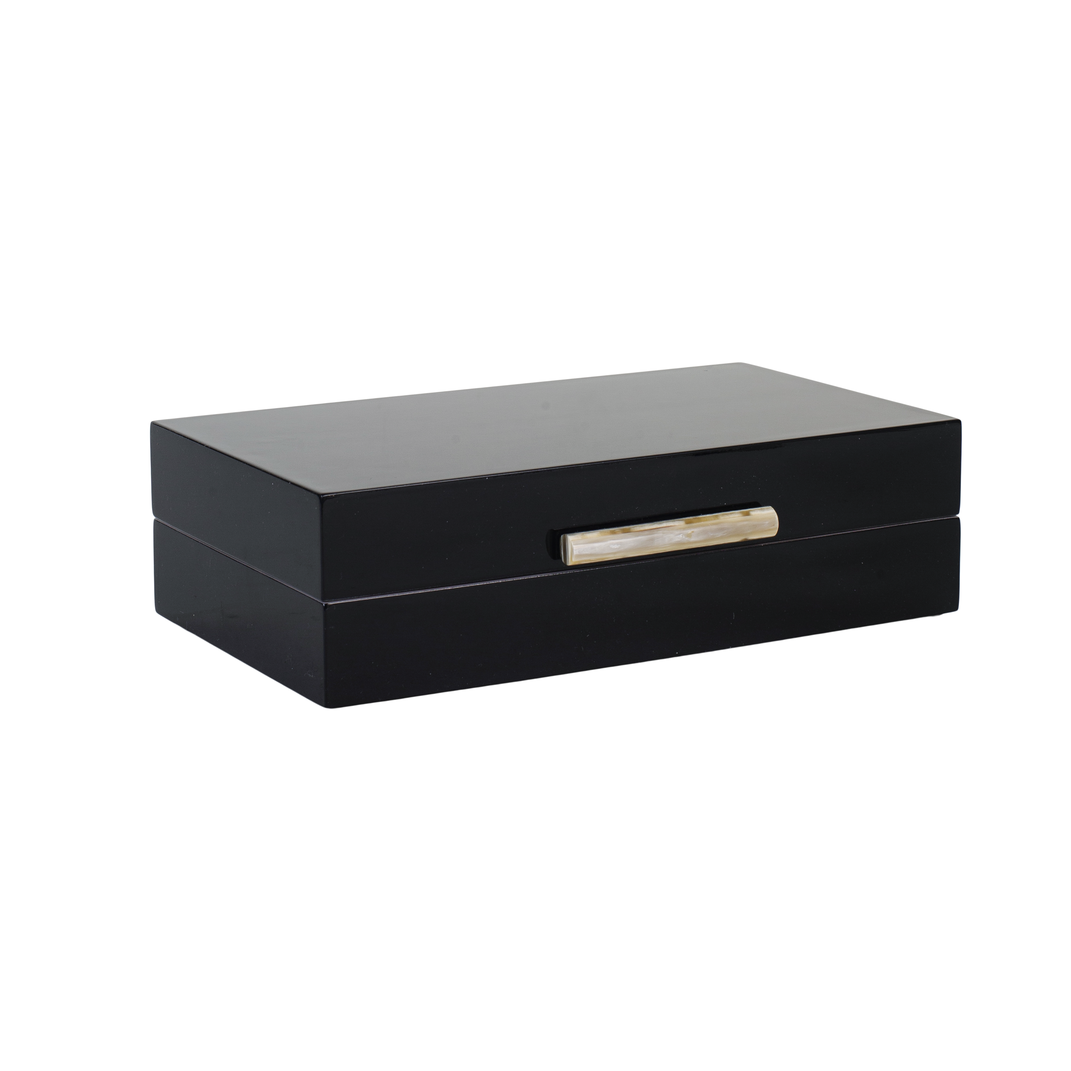 Lacquer Box w Rooms & Stick B Black