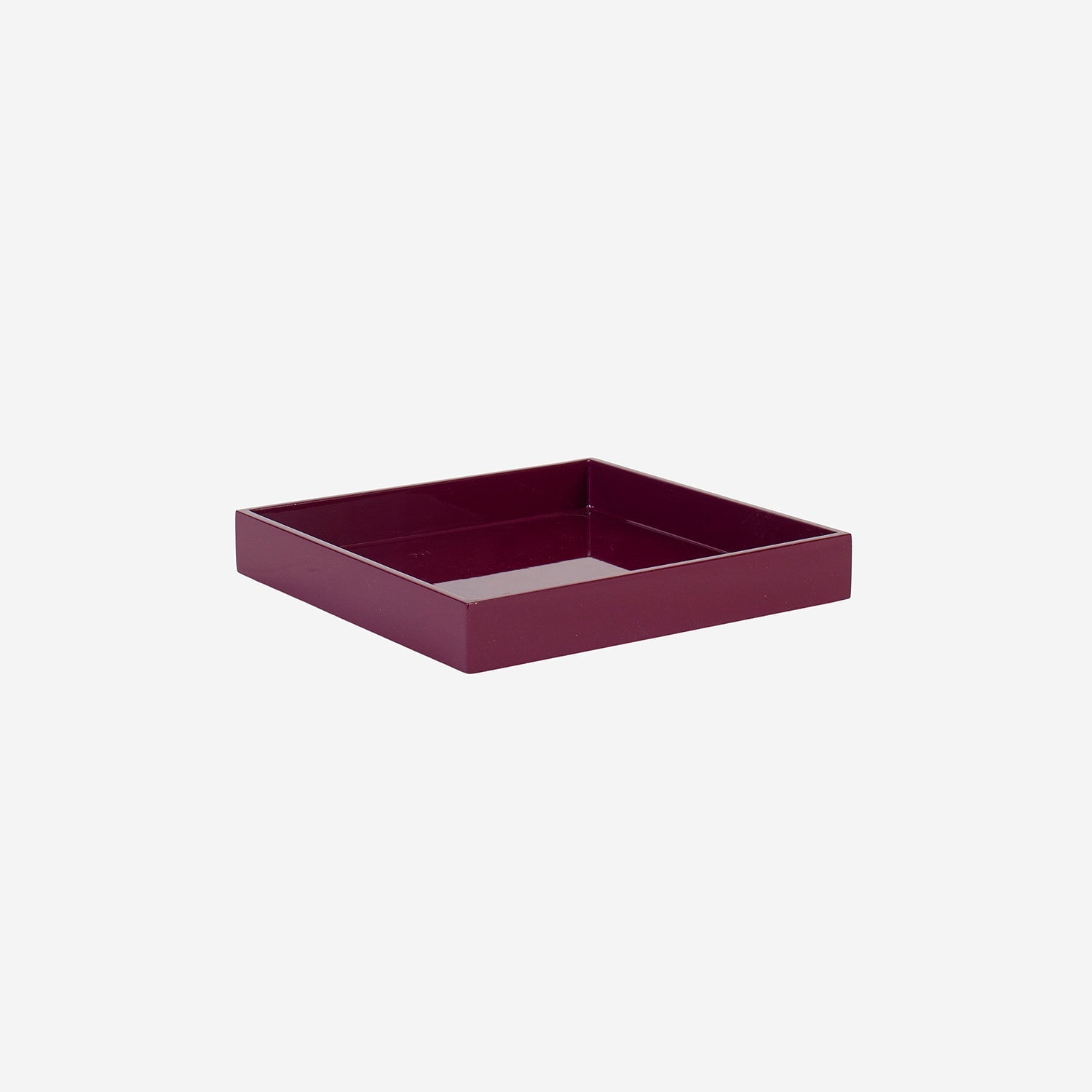 Lacquer Tray 20x20 Beetroot