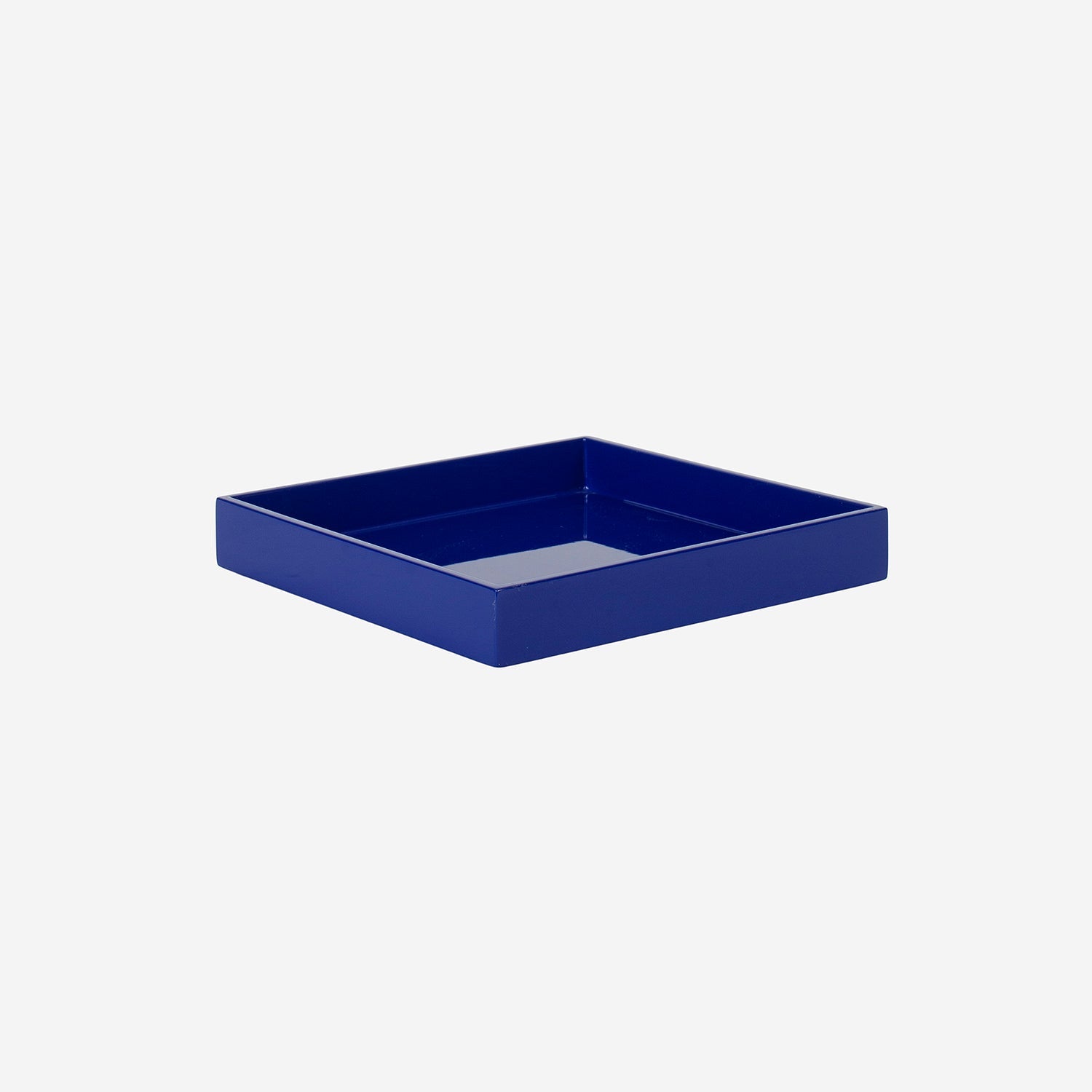 Lacquer Tray 20x20 Blue ink