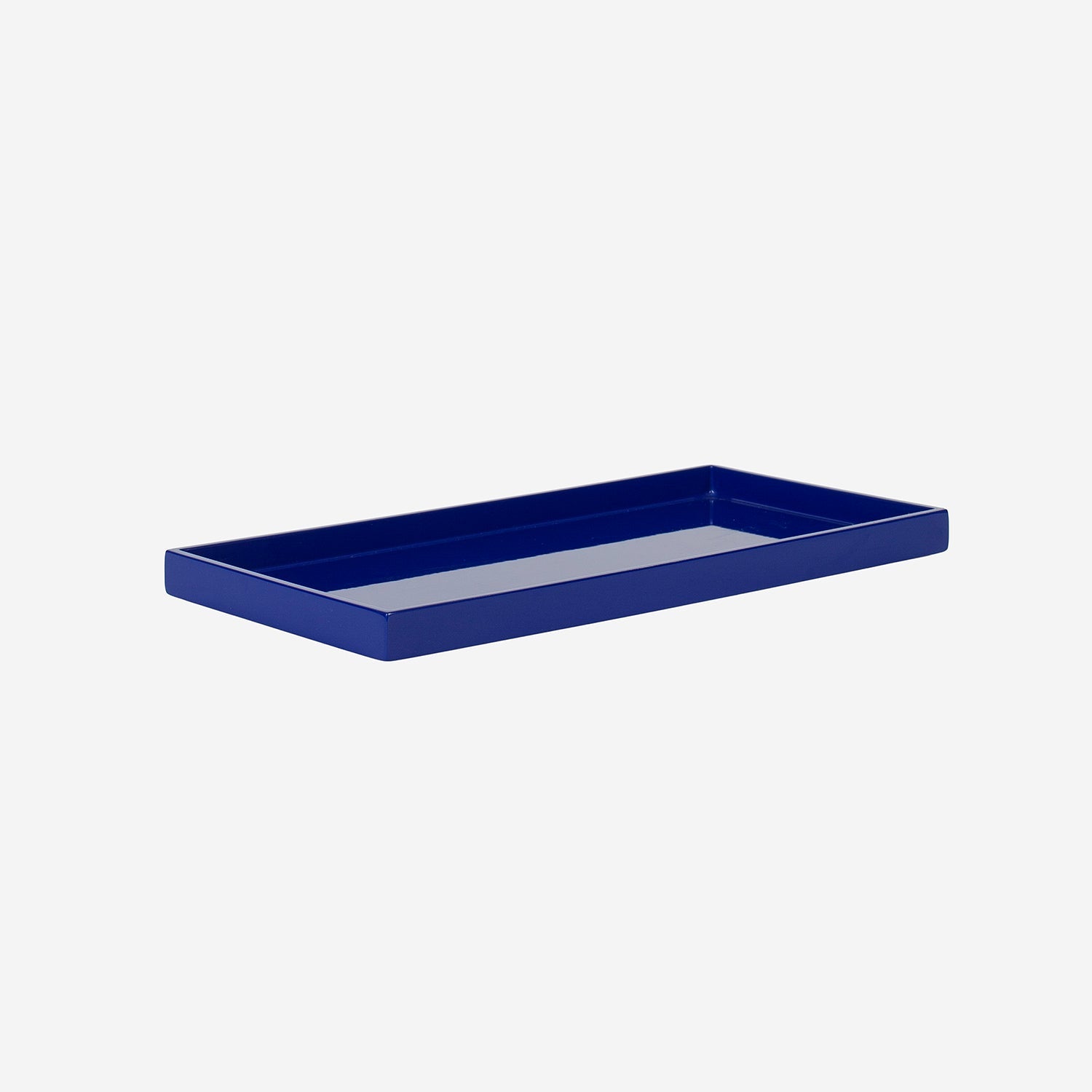 Lacquer Tray 32x16 Blue ink