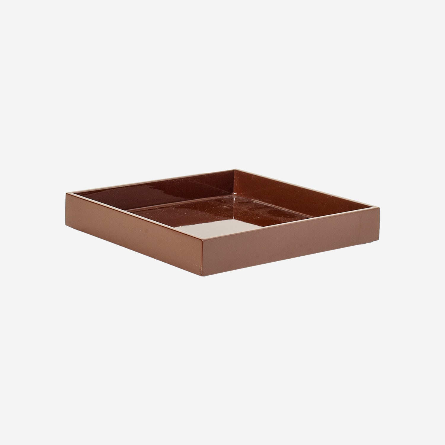 Lacquer Tray 20x20 chocolate