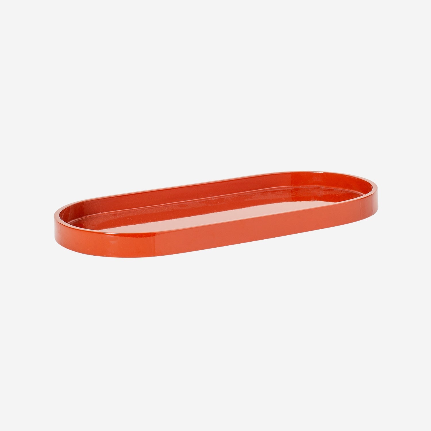 Lacquer Tray Oval S, Rust