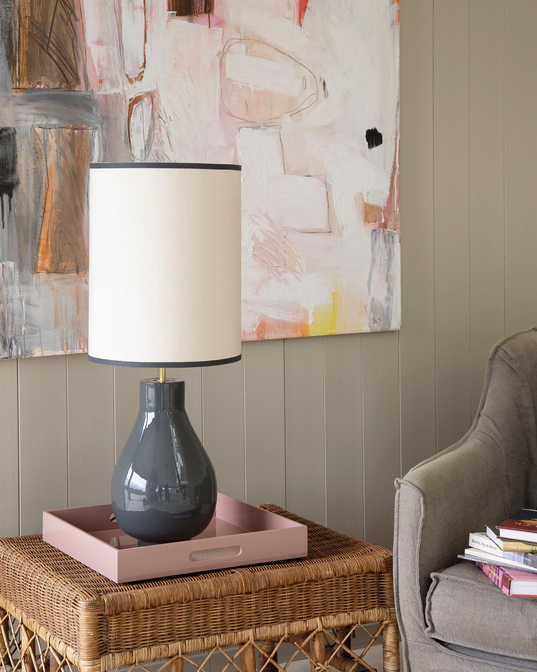 Drop lamp base, coal