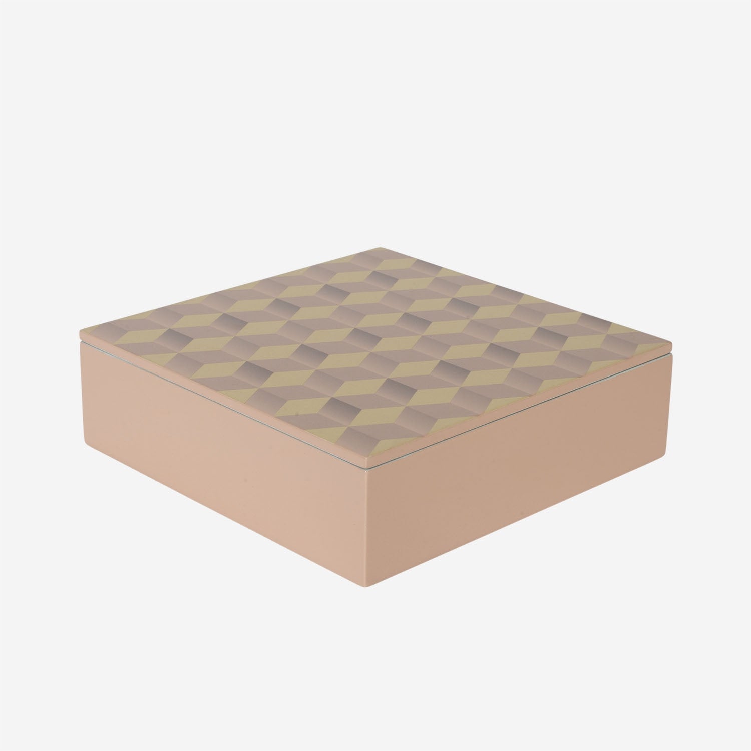 Lacquer Box w 3D Pattern Sorbet/Lemon