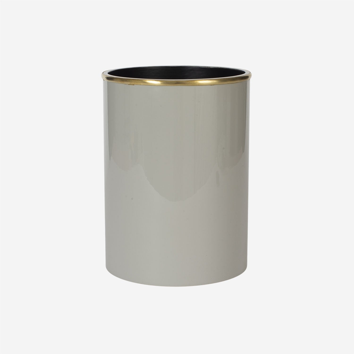 Vase w Brass Cool Grey
